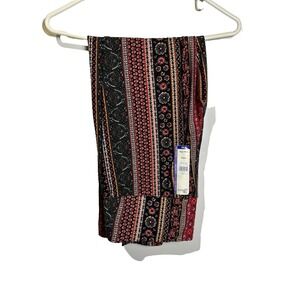 terra & sky womens high rise fitted printed ankle leggings size 1X plus